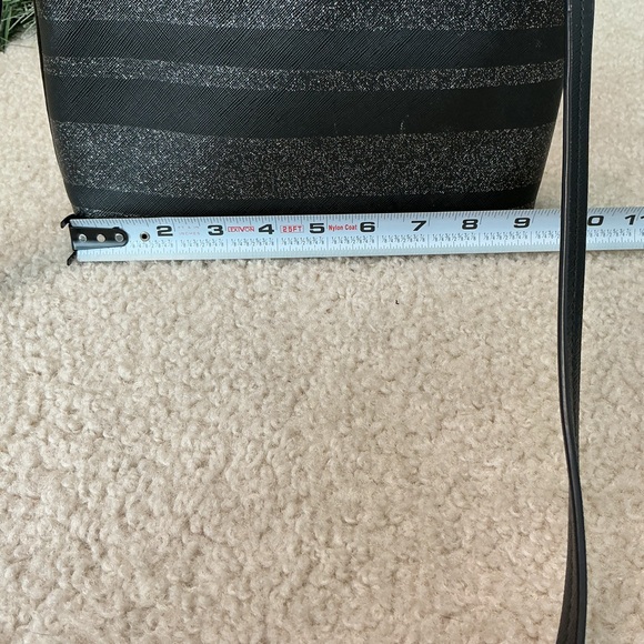 Kate Spade Black and Gray Striped Bag - Picture 6 of 11